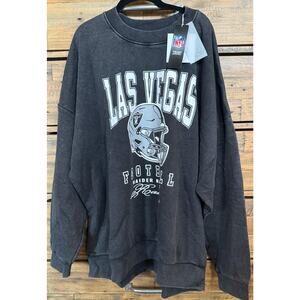 Las Vegas Raiders Sweatshirt Women XL Black NFL Football Crewneck Raider Nation